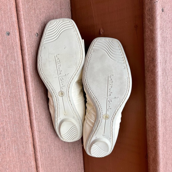 NIB Latitude Girl Stretchy Leather Flats 37, Biscuit - Picture 6 of 8